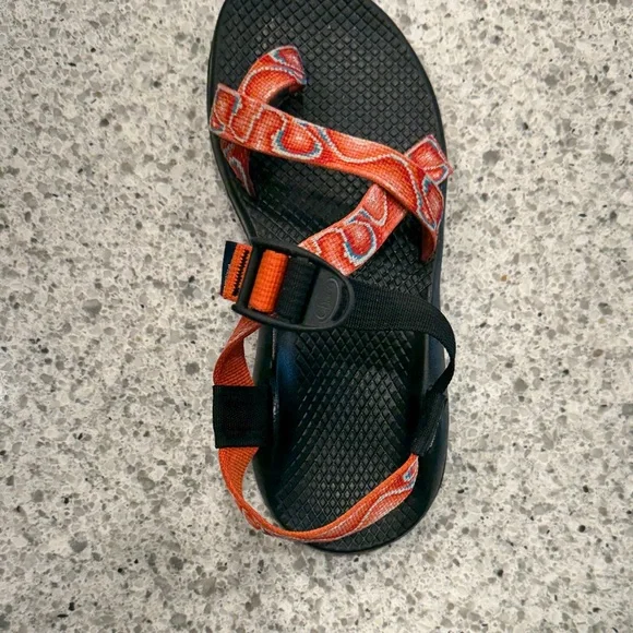 Chaco Black Sandal Patterned Z-Strap Toe Loop Women’s 8 MADE IN USA - Picture 4 of 10